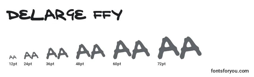 sizes of delarge ffy font, delarge ffy sizes
